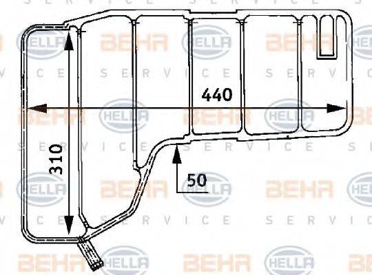 BEHR HELLA SERVICE 8MA376705201 Компенсаційний бак, що охолоджує рідину