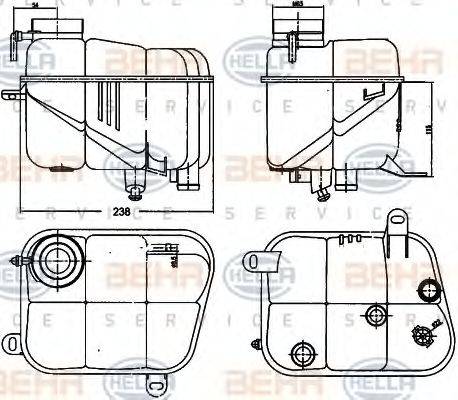 BEHR HELLA SERVICE 8MA376755161 Компенсаційний бак, що охолоджує рідину