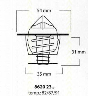 TRISCAN 86202387 Термостат, що охолоджує рідину