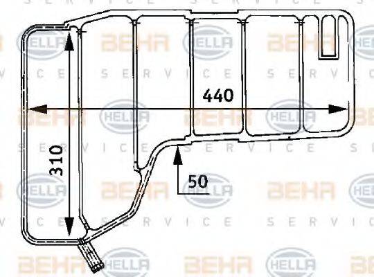 HELLA 8MA376705201 Компенсаційний бак, що охолоджує рідину