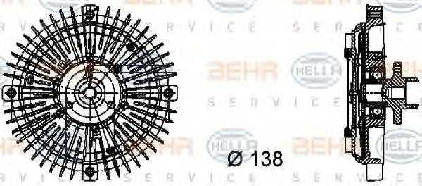 HELLA 8MV376732221 Сцепление, вентилятор радиатора