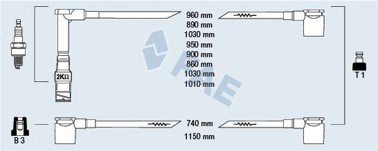 FAE 85520 Комплект дротів запалення