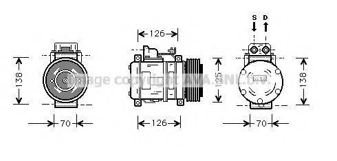 AVA QUALITY COOLING MSK057 Компрессор, кондиционер