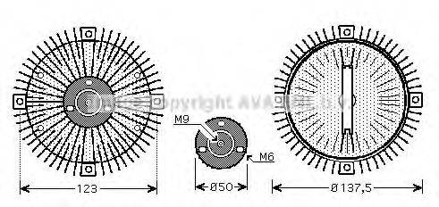 AVA QUALITY COOLING VWC273 Сцепление, вентилятор радиатора