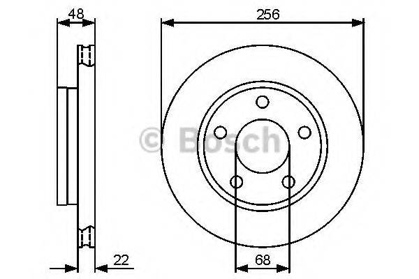 BOSCH 0986479463 Тормозной диск