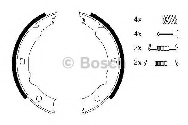 Комплект тормозных колодок, стояночная тормозная система BOSCH 0 986 487 579
