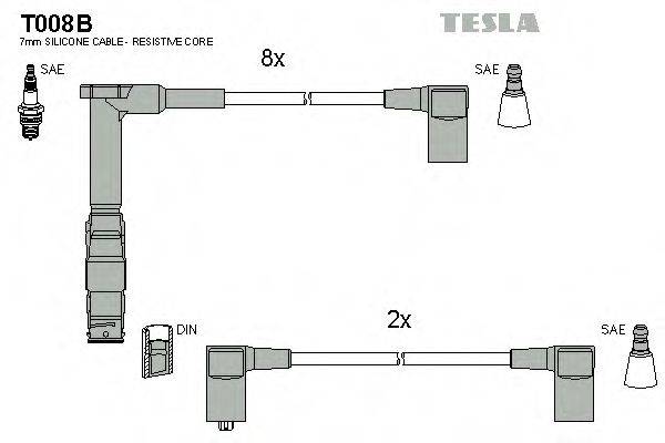 TESLA T008B Комплект дротів запалення