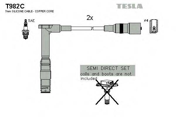 TESLA T982C Комплект дротів запалення