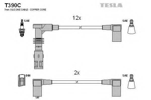 TESLA T390C Комплект дротів запалення