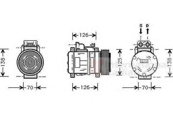 VAN WEZEL 3000K057 Компрессор, кондиционер