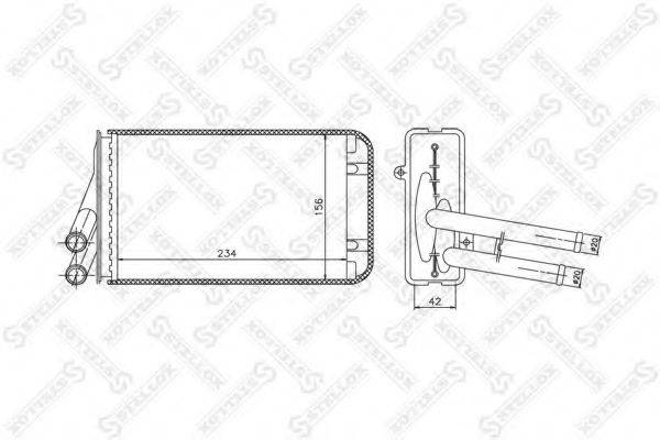 STELLOX 1035153SX Теплообменник, отопление салона
