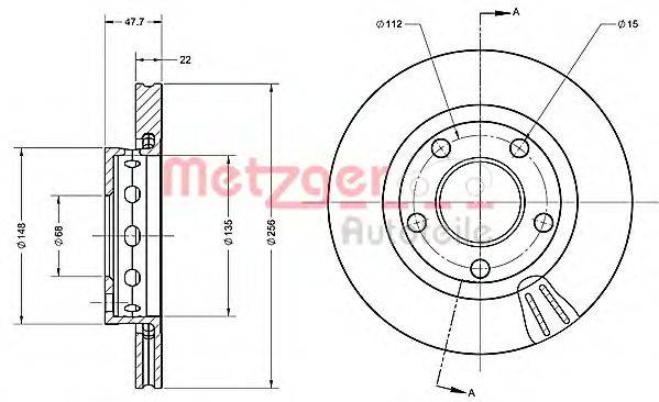 METZGER 6110402 Тормозной диск