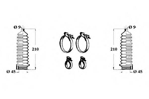 OCAP 0900419 Комплект пильника, рульове управління